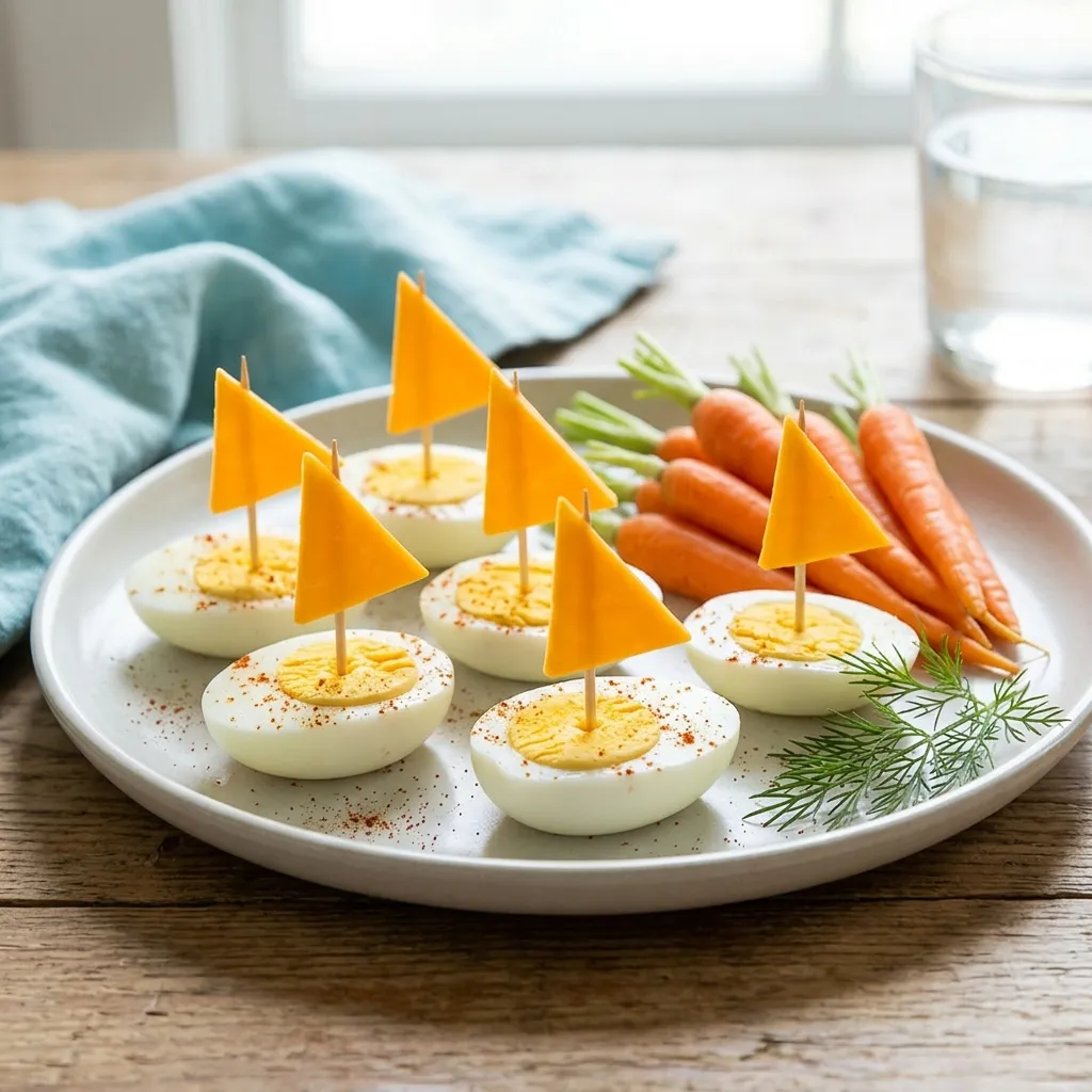 Hard-Boiled Egg Sailboats