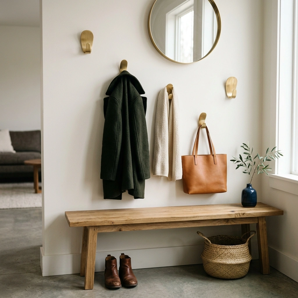 Incorporate Low-Profile Wall Hooks