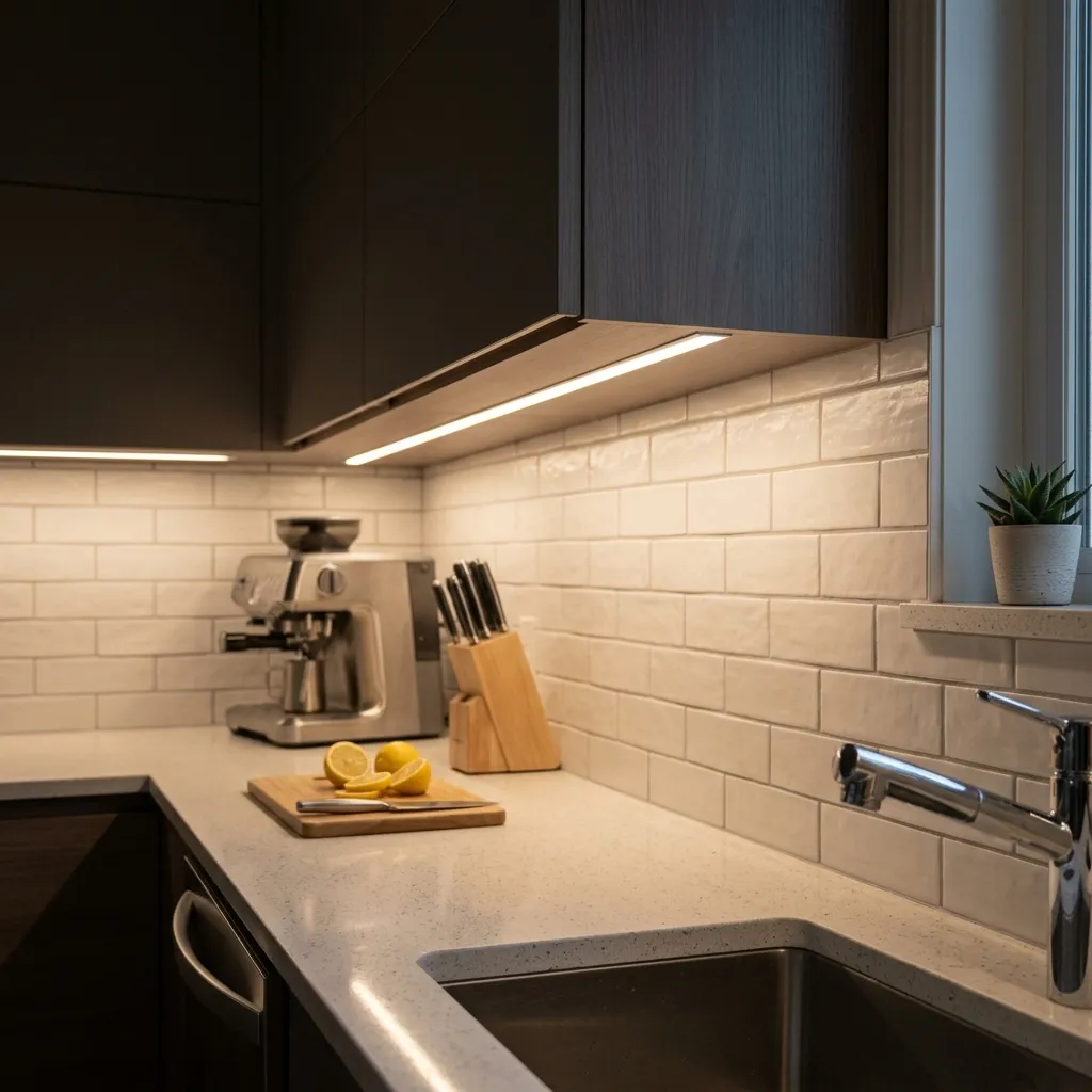 Integrated LED Backsplash Channels