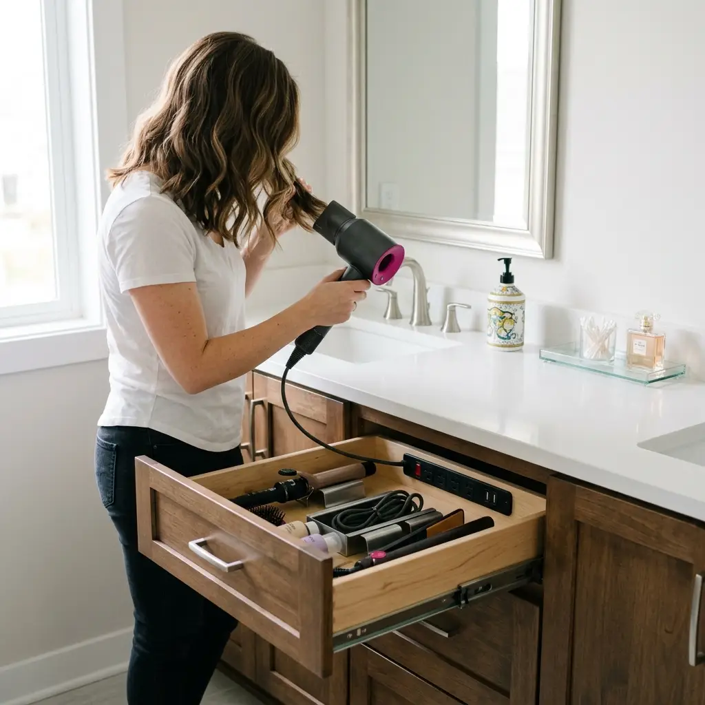 Integrated Power Drawers for Styling Tools