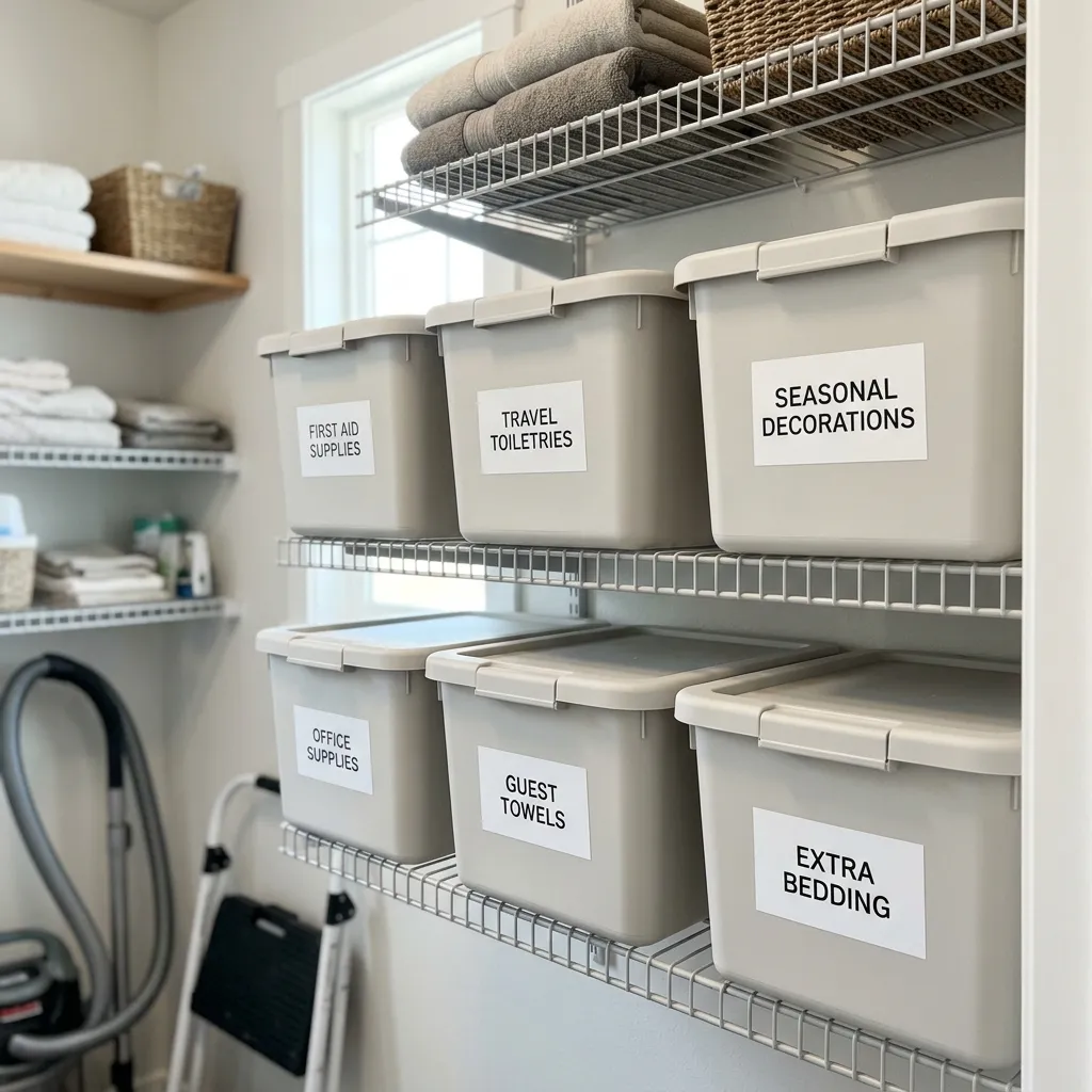 Labelled Opaque Storage Tubs