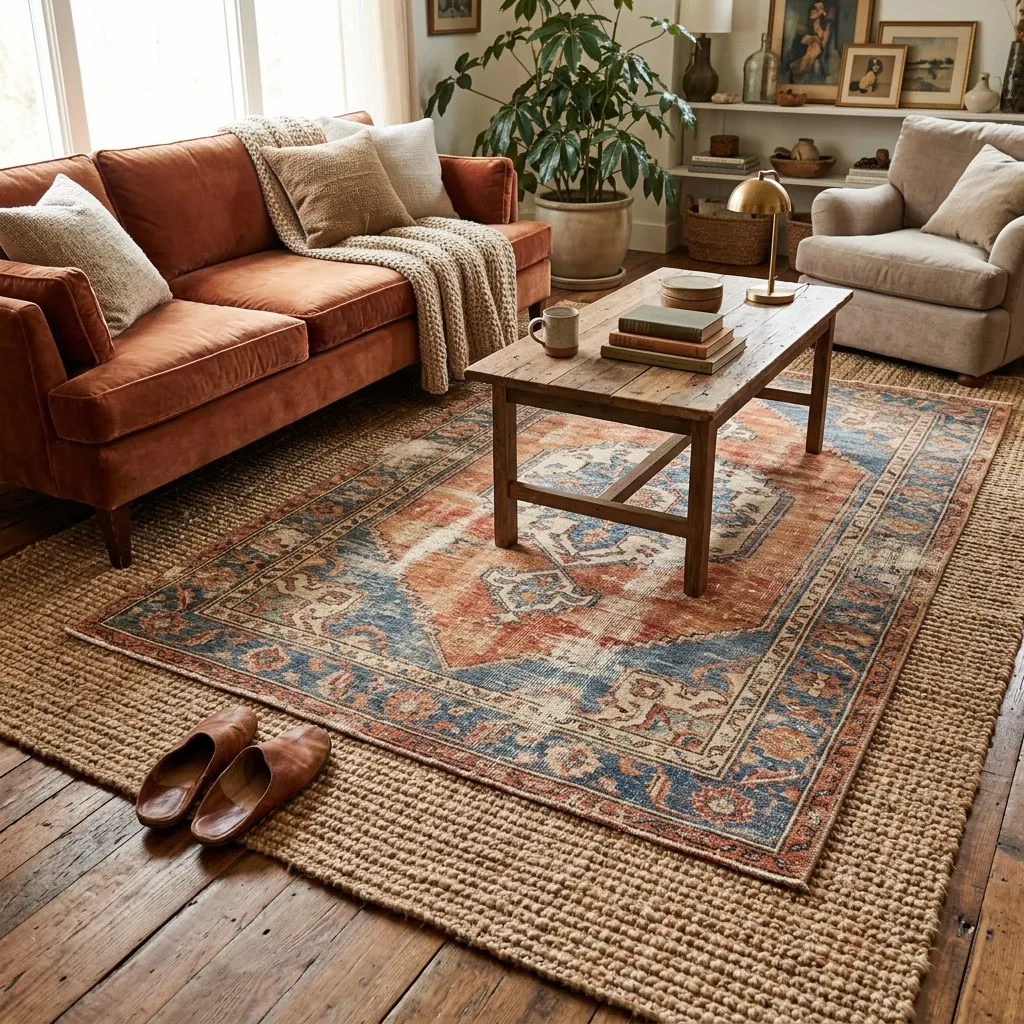 Layered Vintage Rugs