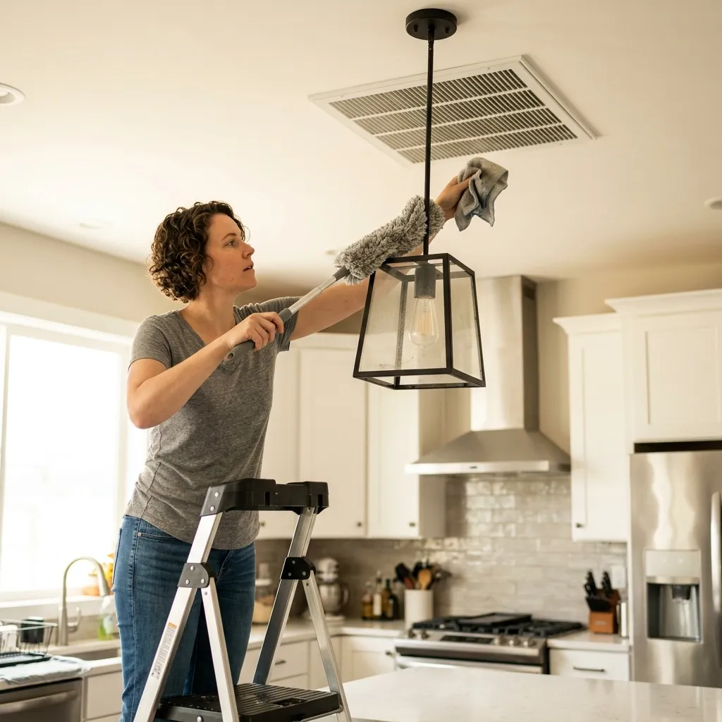 Light Fixture and Vent Dusting