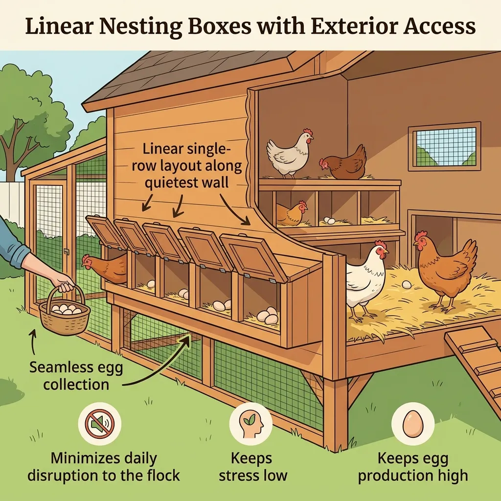 Linear Nesting Boxes with Exterior Access