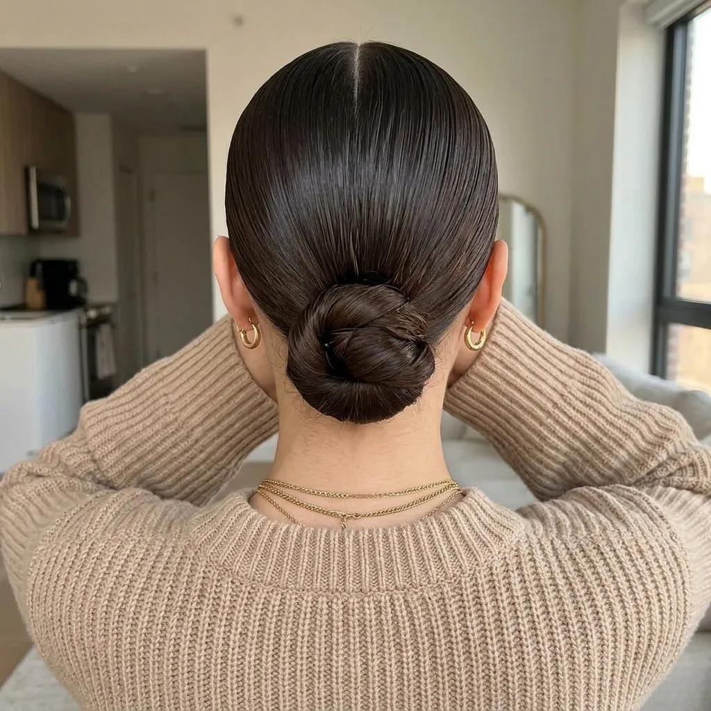 Low Bella Hadid-Inspired Bun