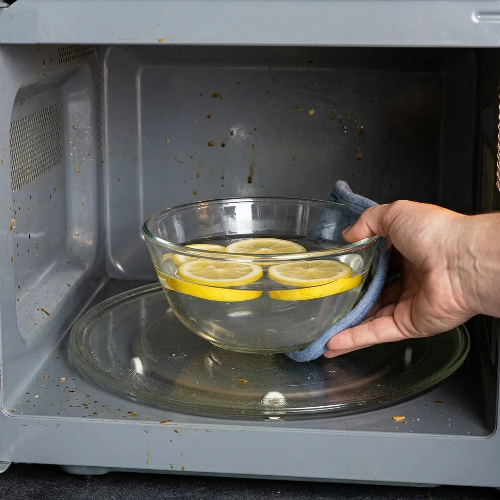 Microwave Interior Steam Clean
