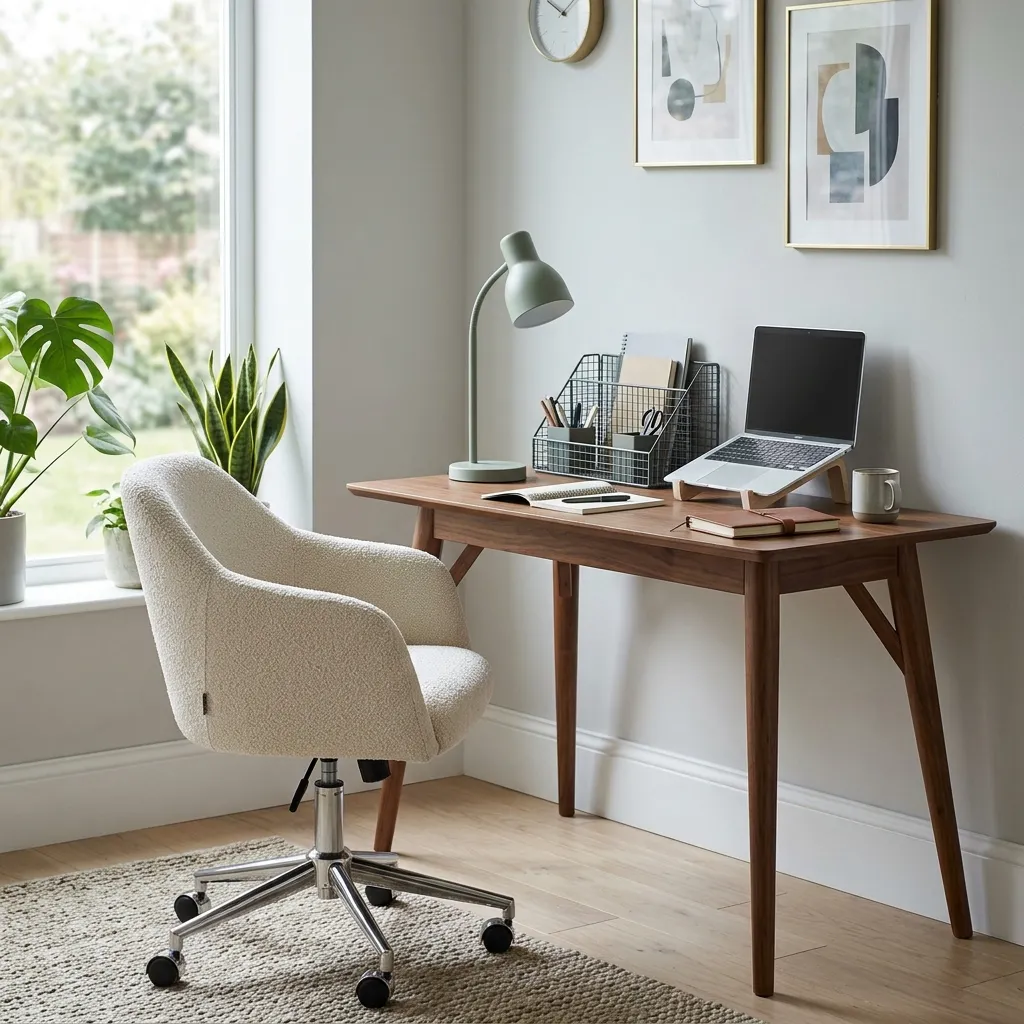 Mid-Century Modern Desk Setup