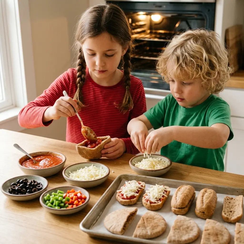 Mini Whole-Wheat Pizza Boats