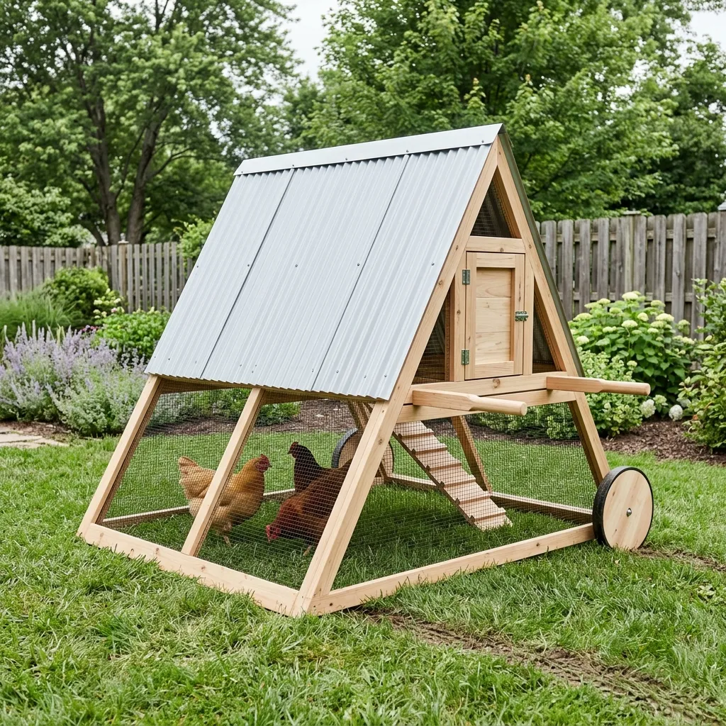 Minimalist A-Frame Tractor Coop