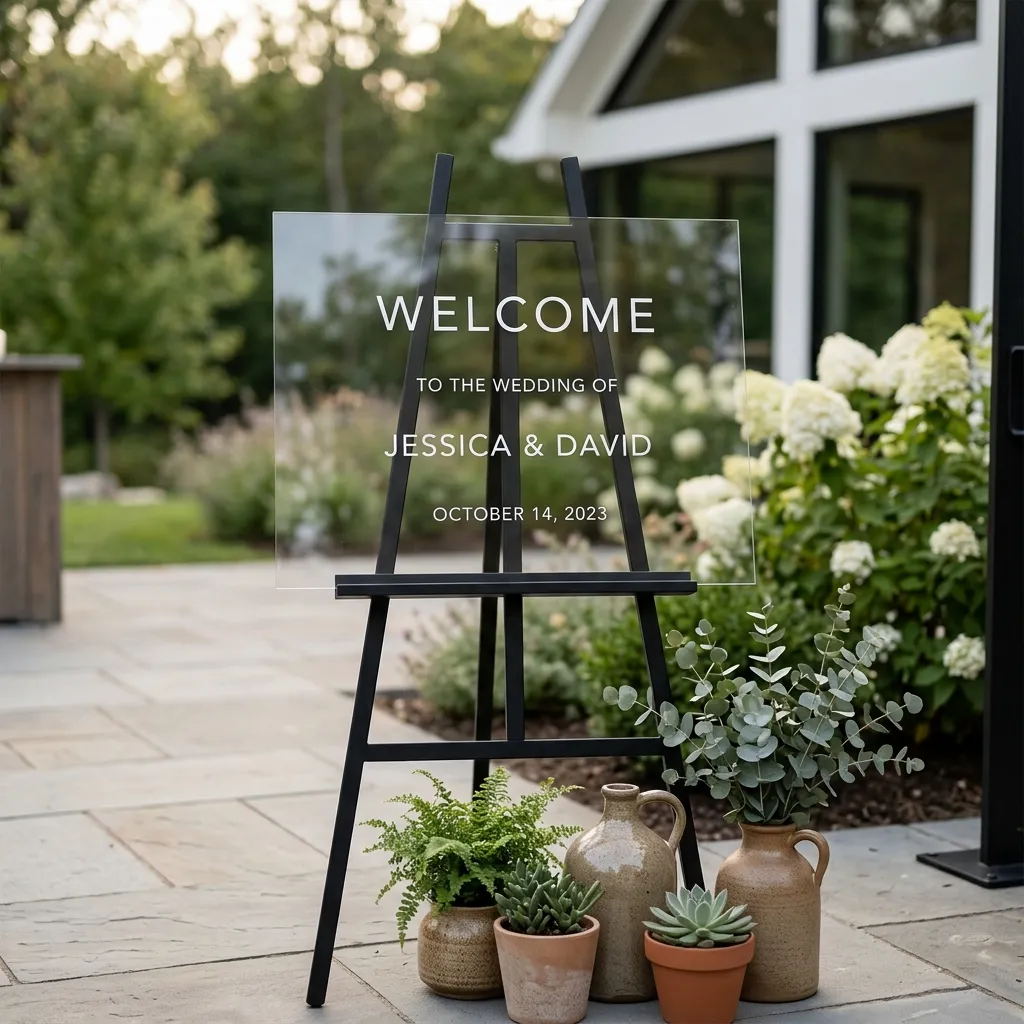 Minimalist Acrylic Welcome Signage
