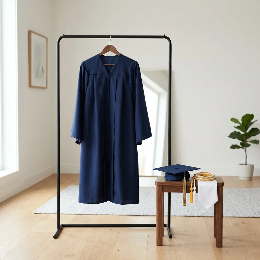 Minimalist Cap and Gown Display