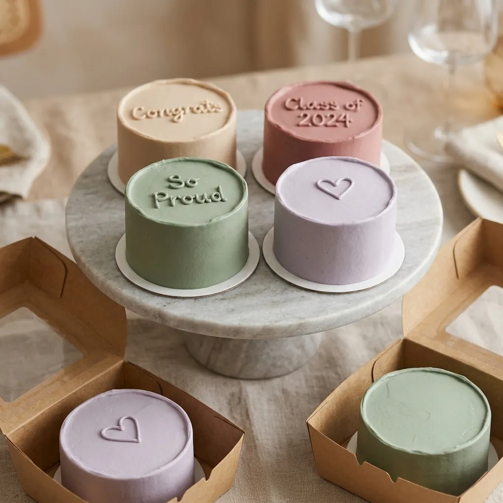 Modern Monochromatic Bento Cakes