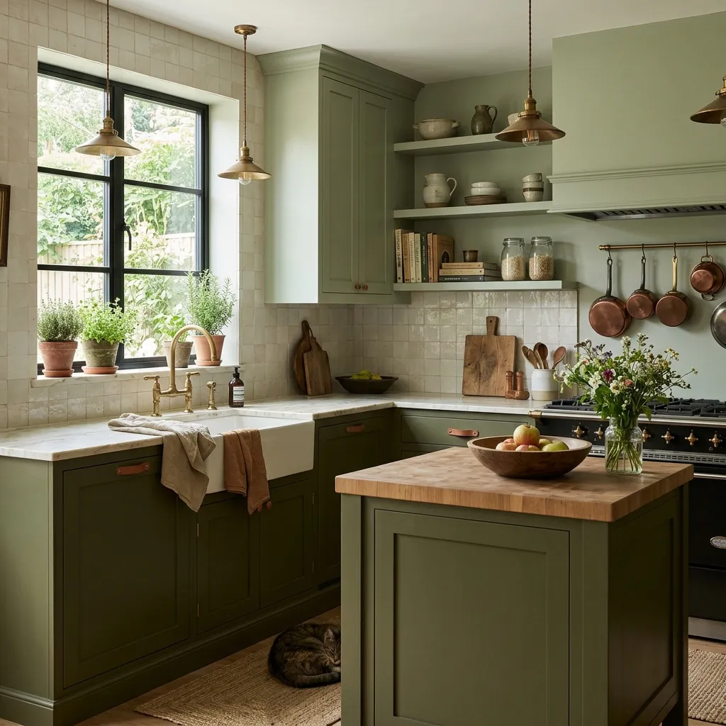 Moody Olive and Soft Sage