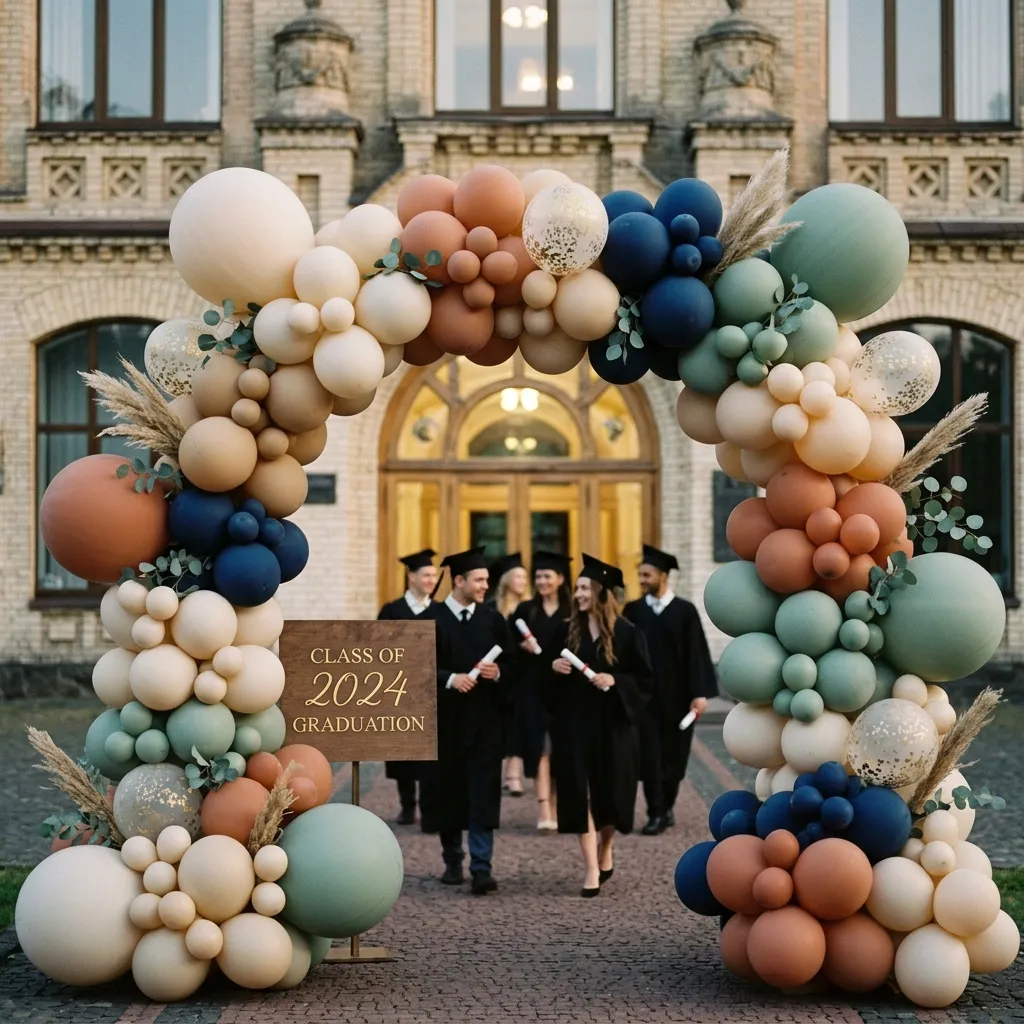 Organic Balloon Arches in Matte Neutrals