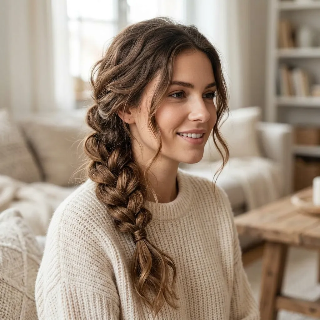 Over-The-Shoulder Side Braid