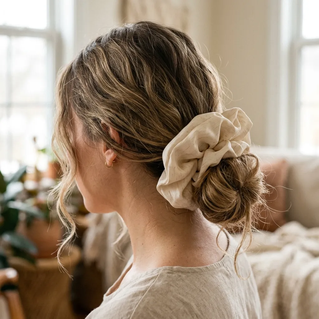 Oversized Scrunchie Low Bun