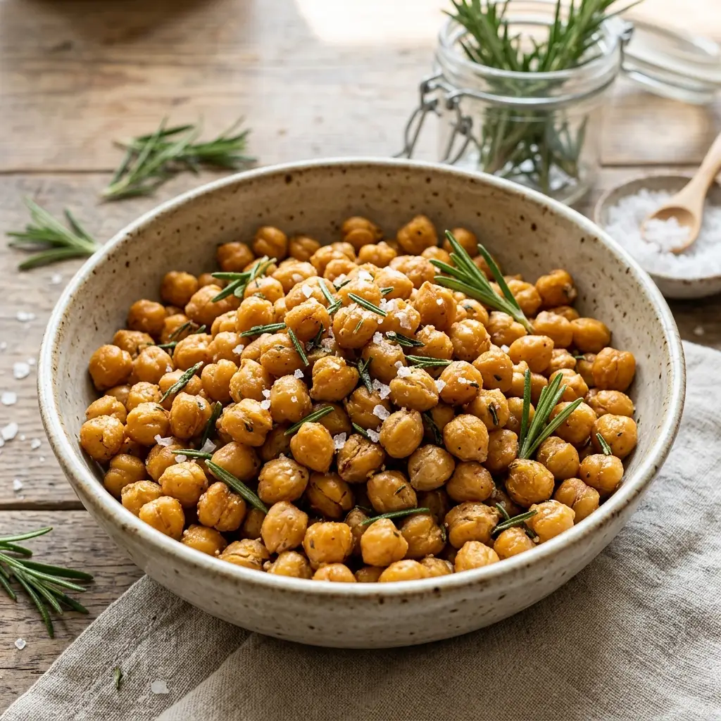Sea Salt and Rosemary Roasted Chickpeas