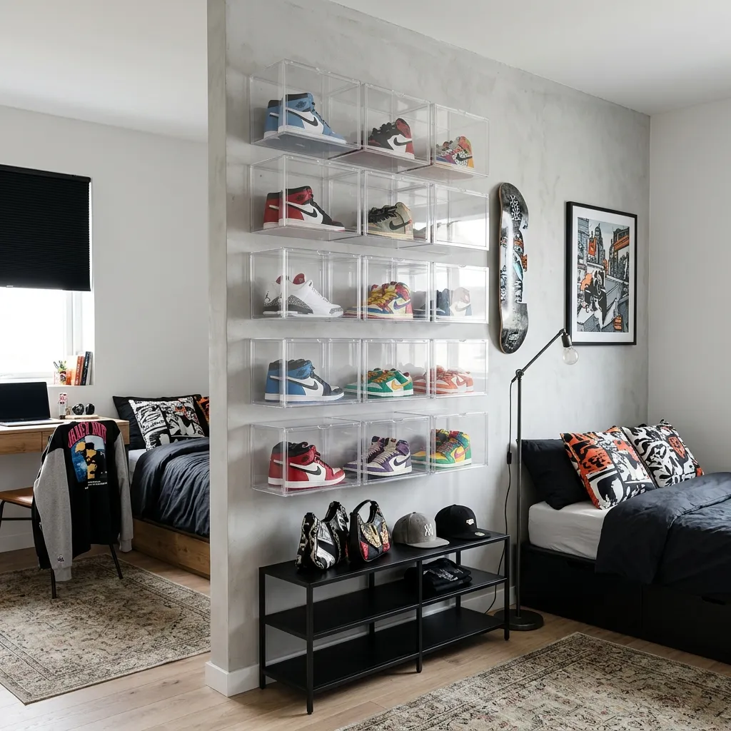 Sneaker Display and Streetwear Aesthetic