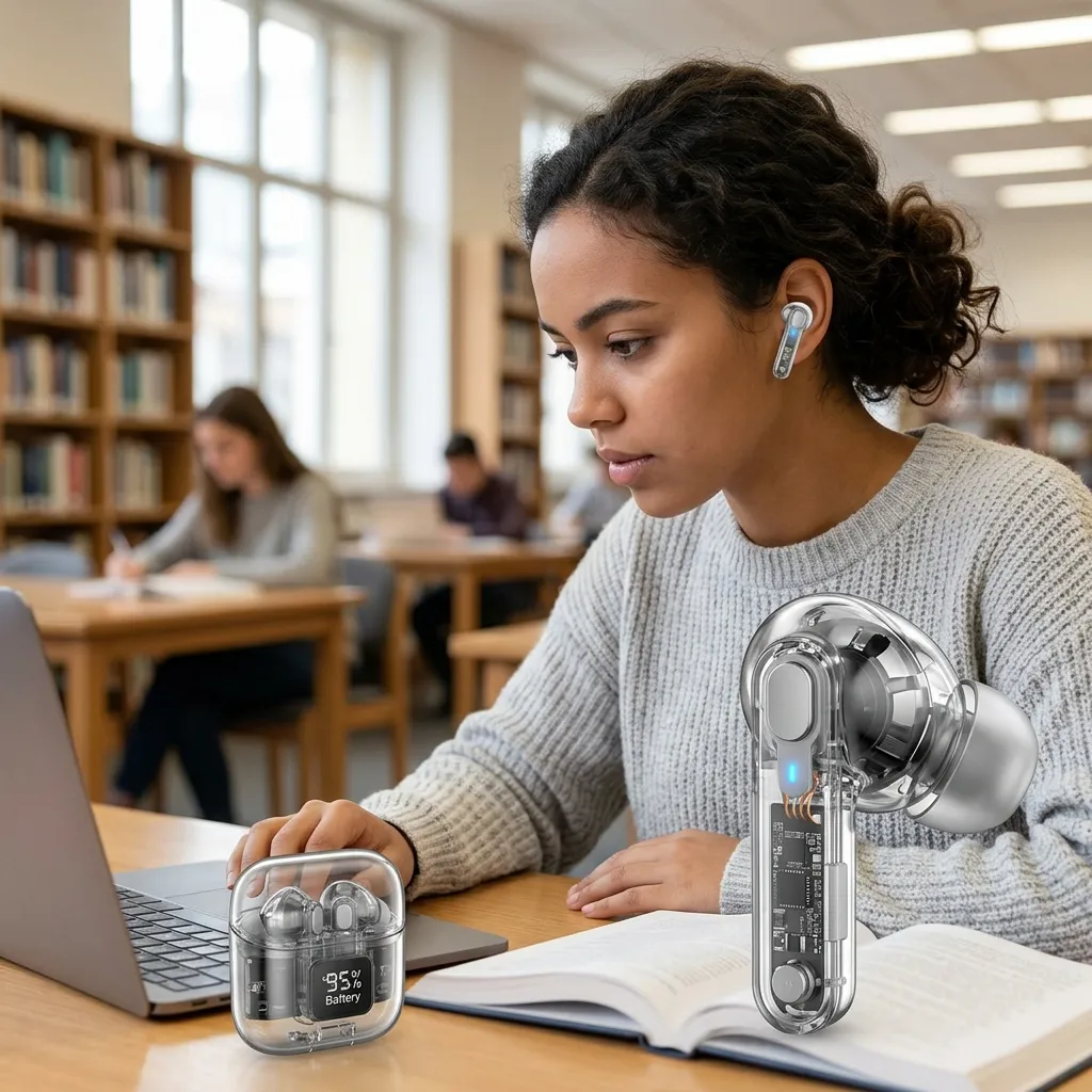 Sound-Isolating Transparent Earbuds