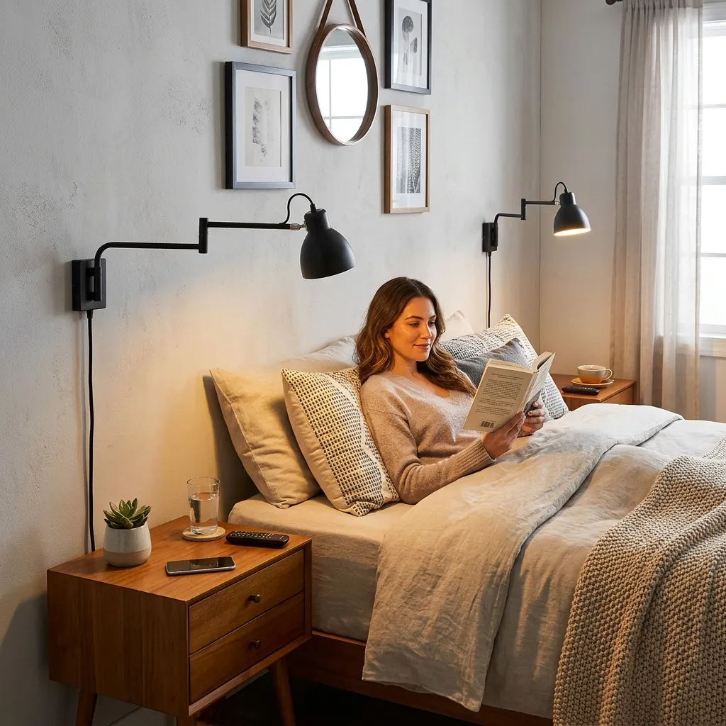 Statement Sconces Instead of Lamps