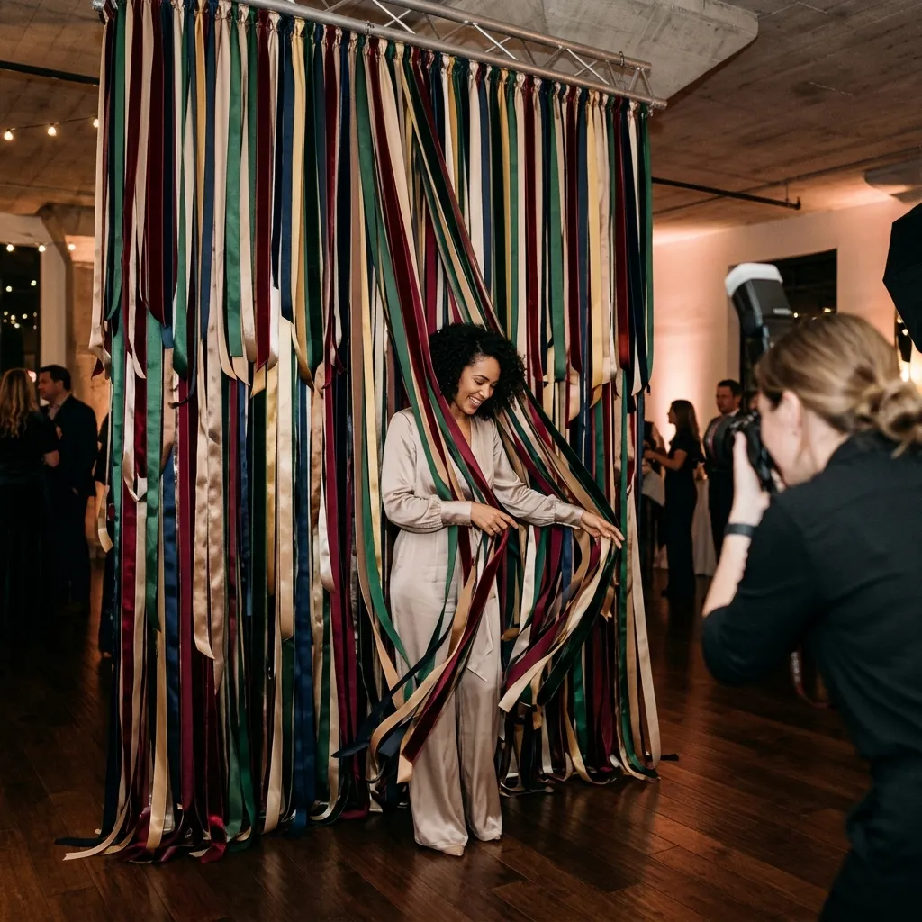 Streaming Ceiling-to-Floor Ribbon Fringe