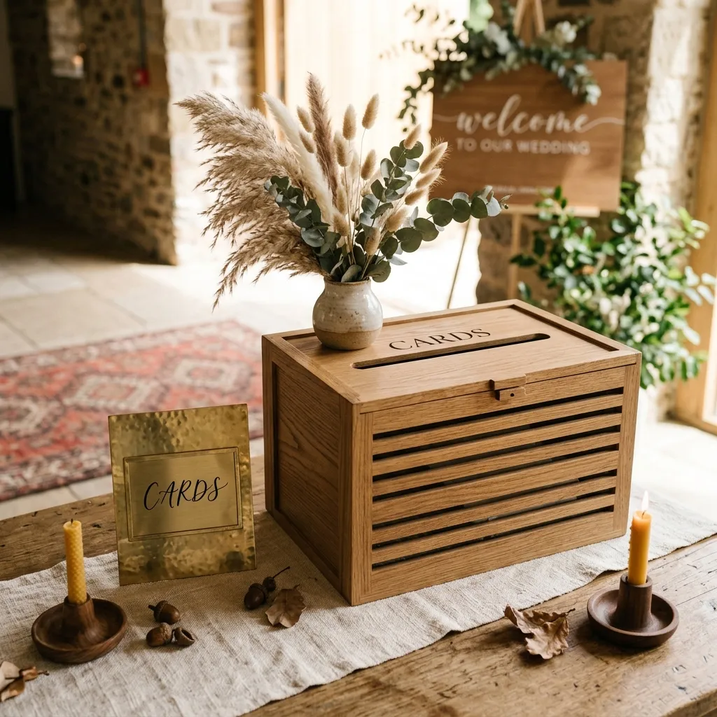 Styled Wooden Card Boxes with Slats