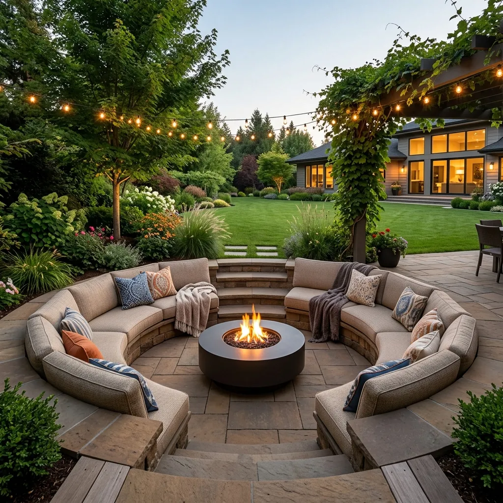 Sunken Seating Pits for Cozy Conversations