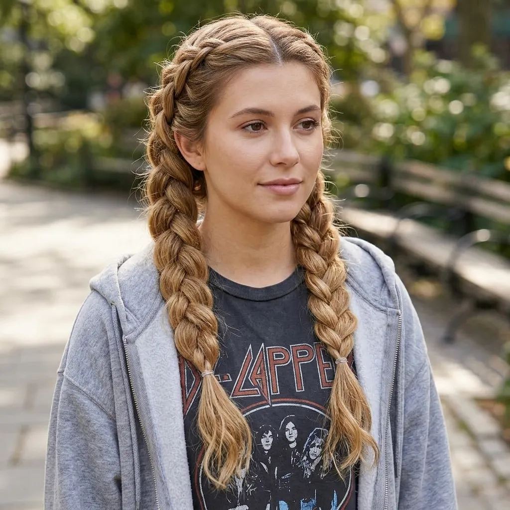 The Chunky Pigtail Braids