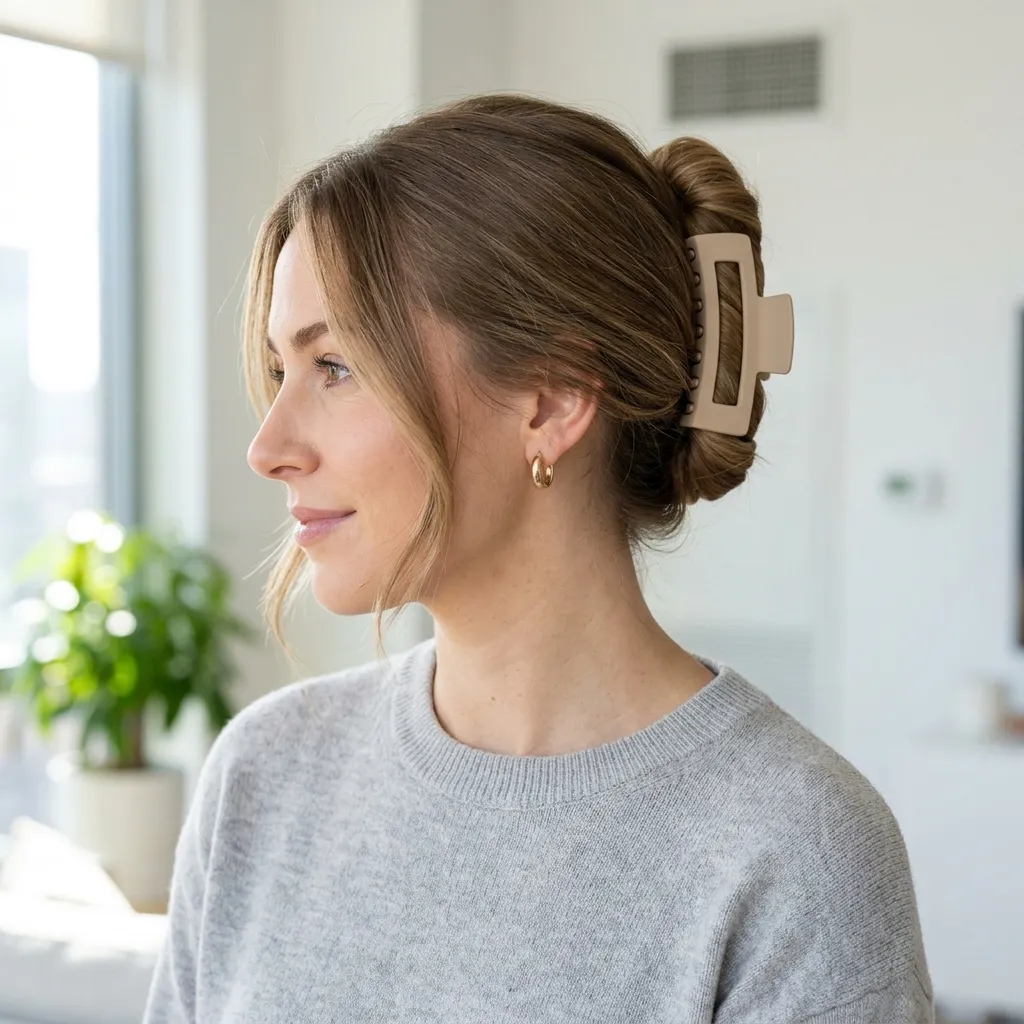 The Clean-Girl Claw Clip Twist