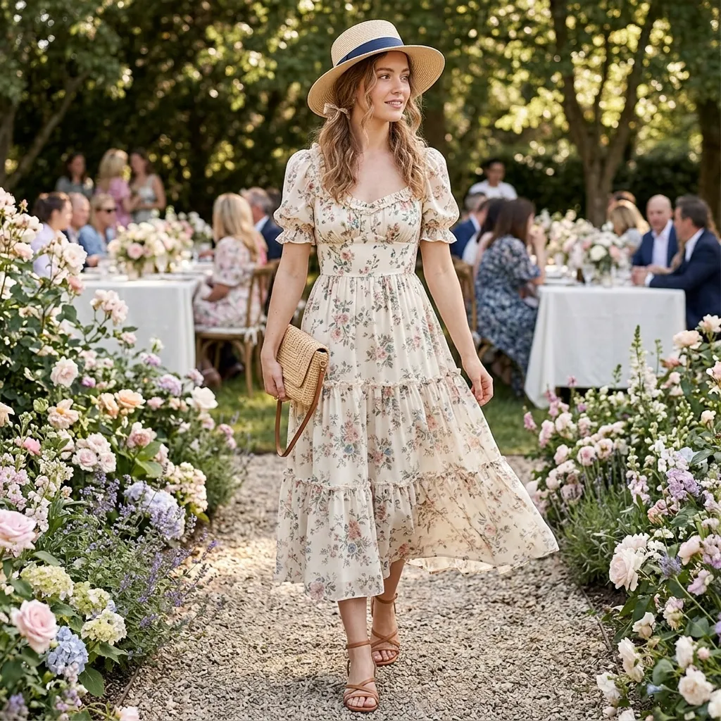 The Romantic Floral Midi Dress