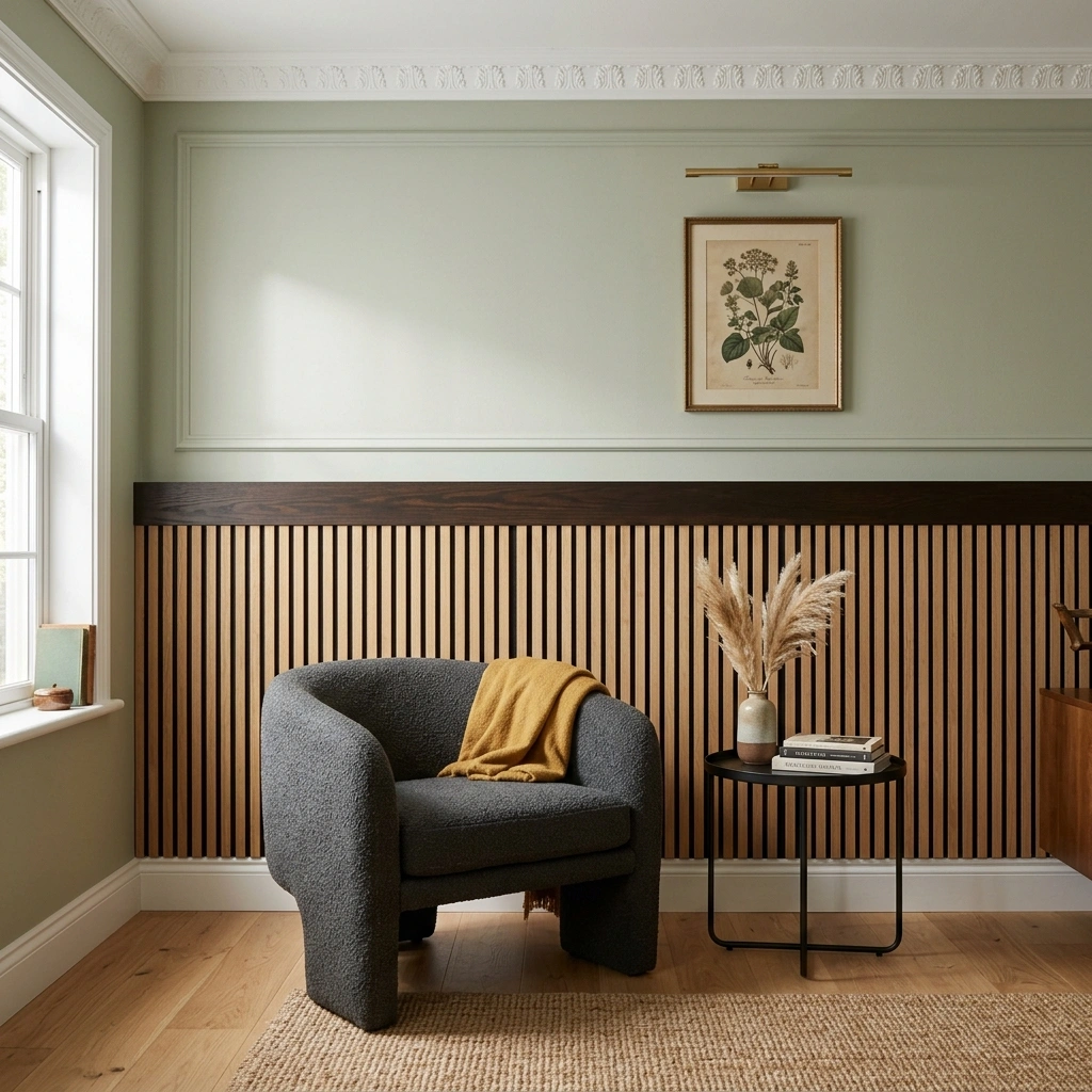 The Wood Slat and Molding Hybrid
