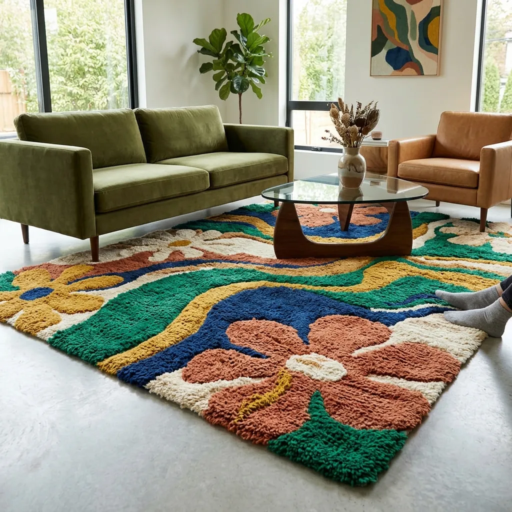 Tufted Statement Rugs for Visual Grounding
