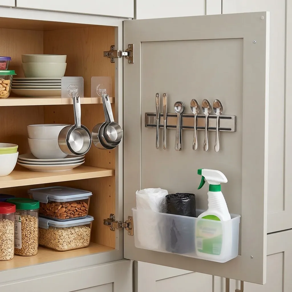 Turn Cabinet Doors Into Hidden Storage