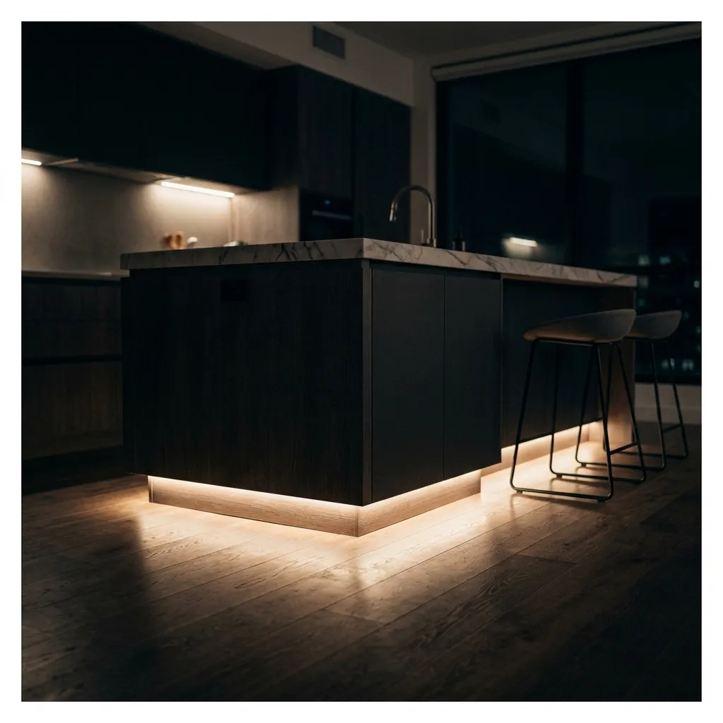 Under-Island Plinth Lighting