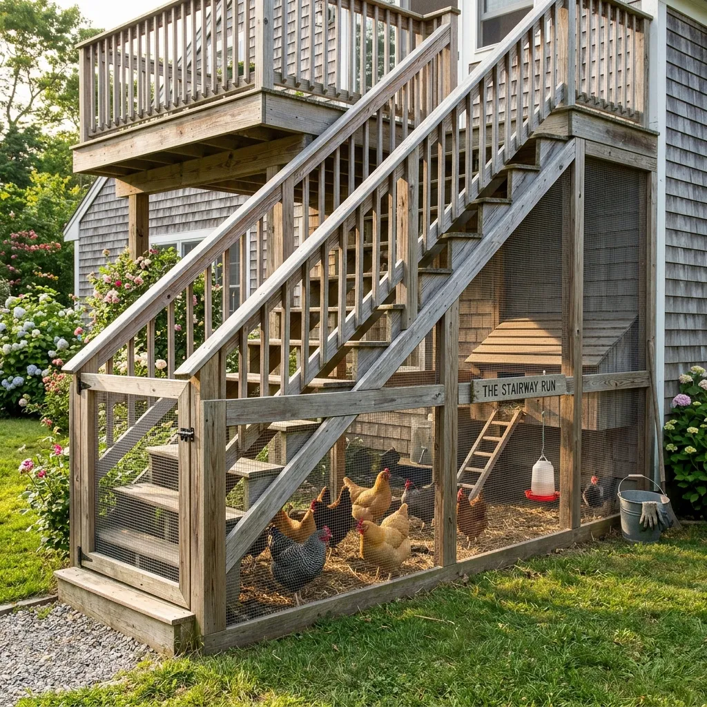 Upcycled Covered Sub-Stair Run