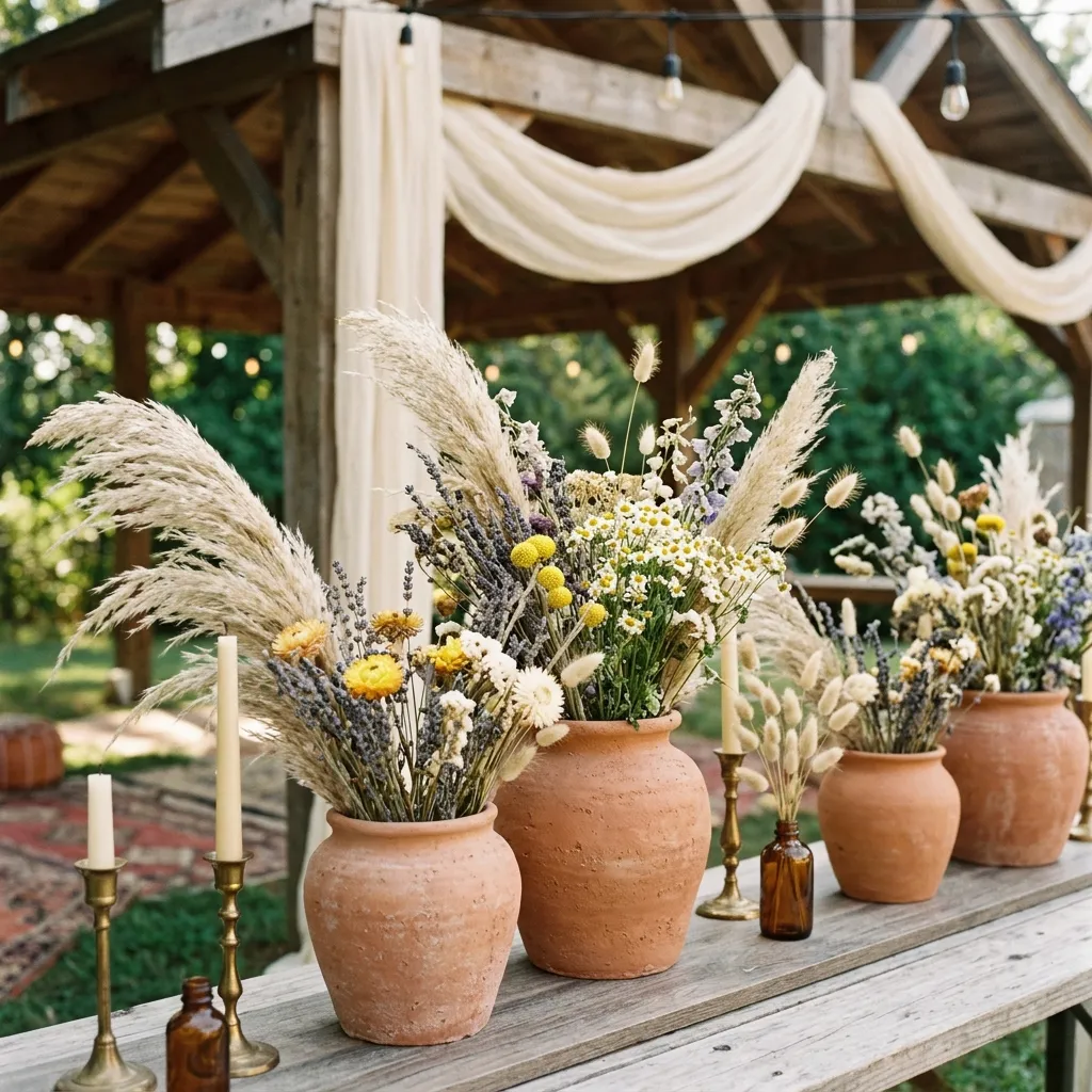 Warm Terracotta and Wildflowers