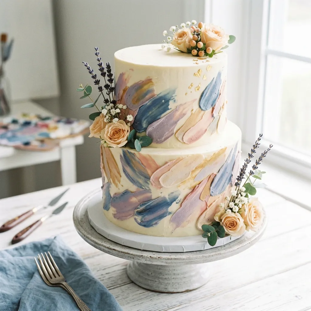 Watercolor Palette Stroke Design