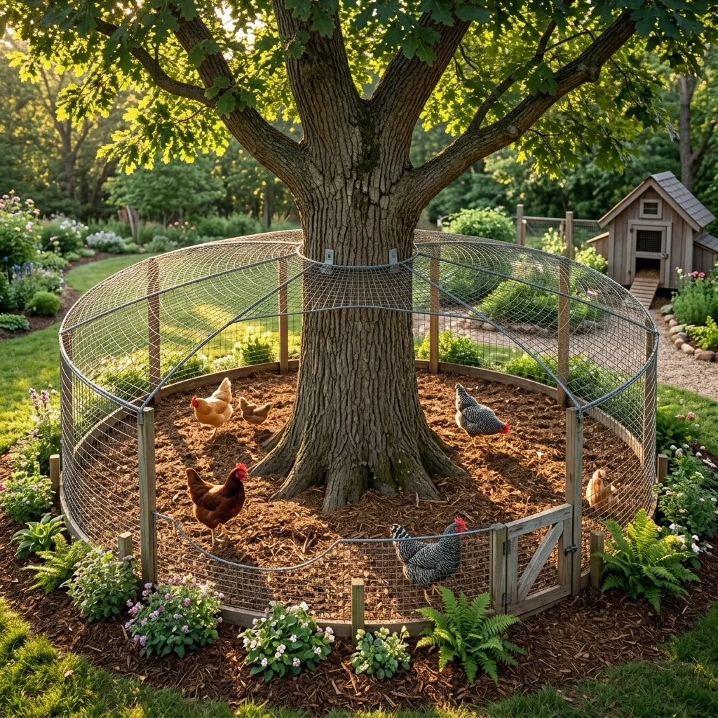 Wrapped Tree-Trunk Enclosure