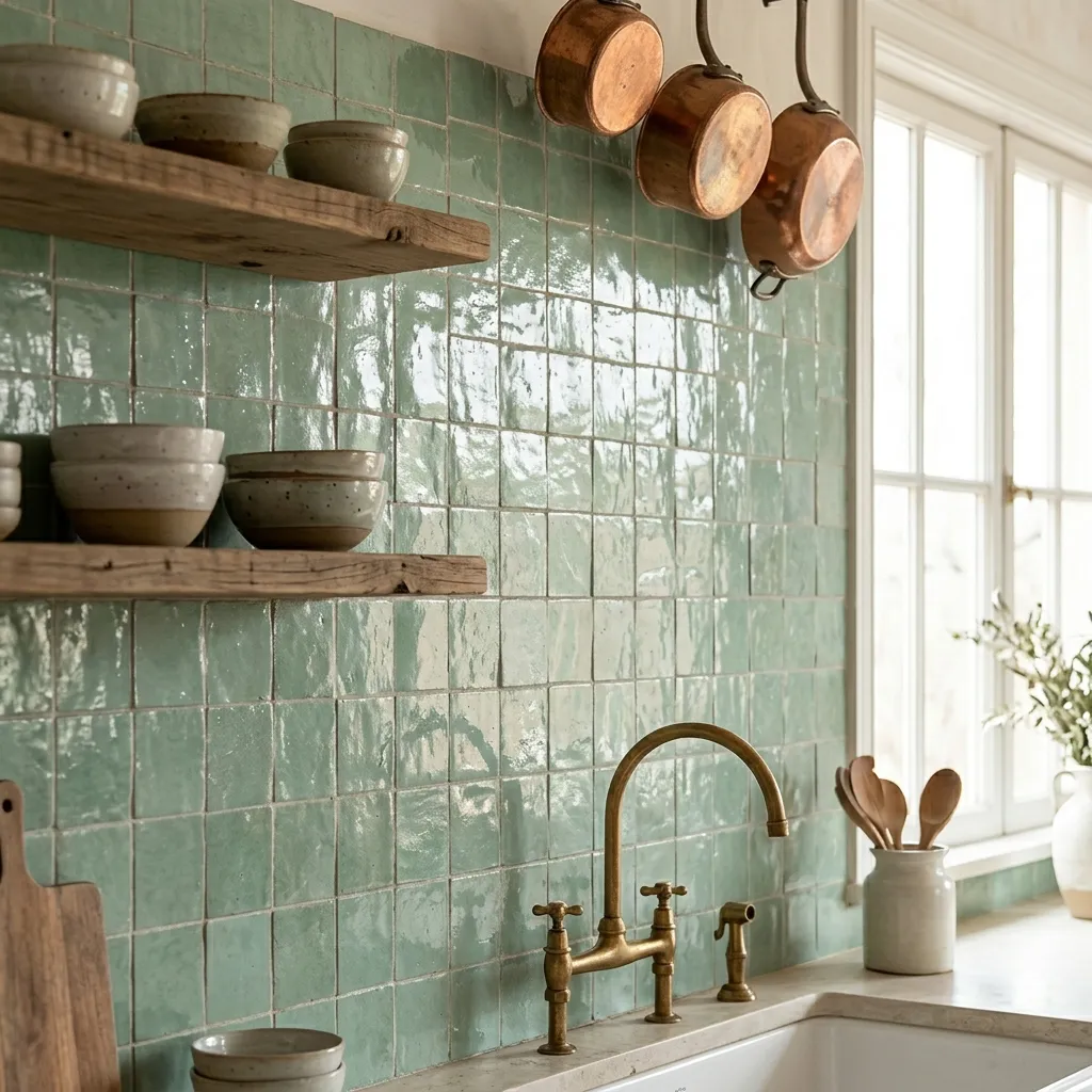 Zellige Tile with Handcrafted Character