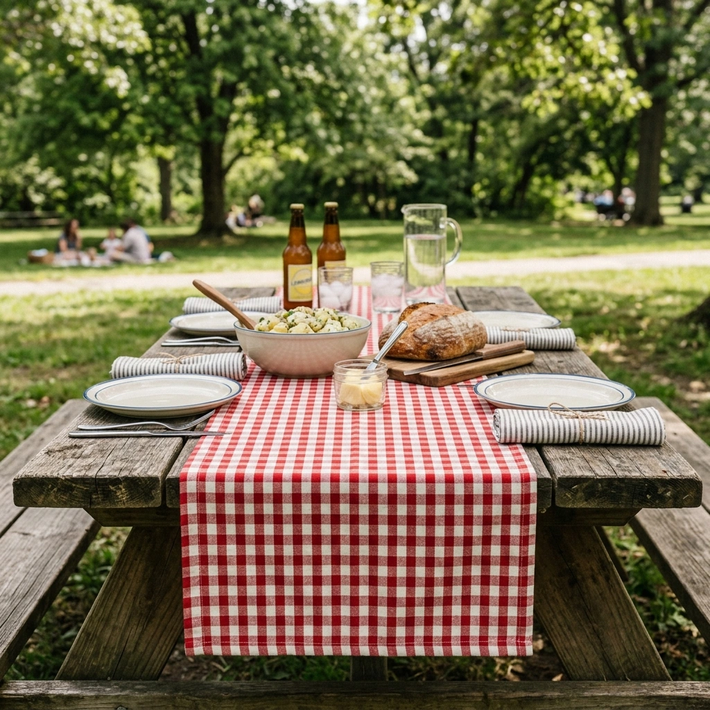 A No-Fuss Picnic-Style Table Runner