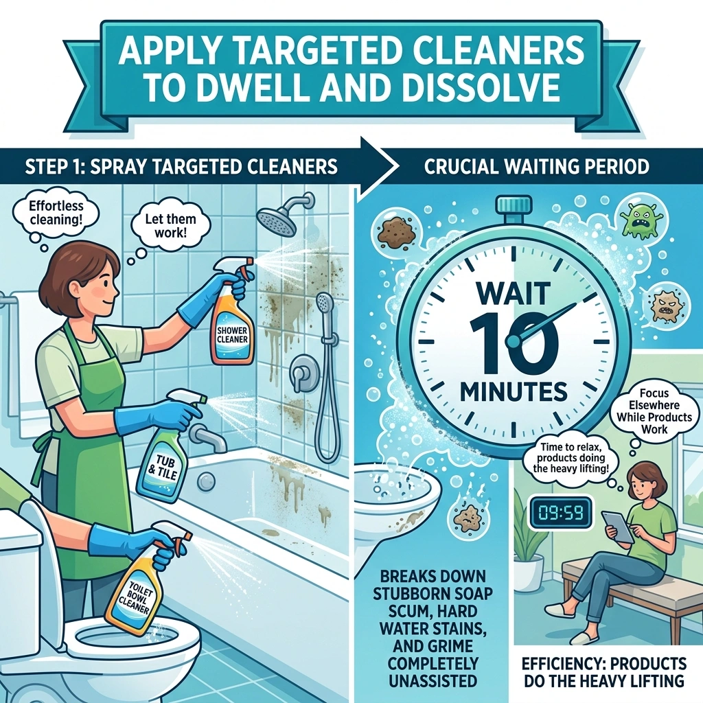 Apply Targeted Cleaners to Dwell and Dissolve