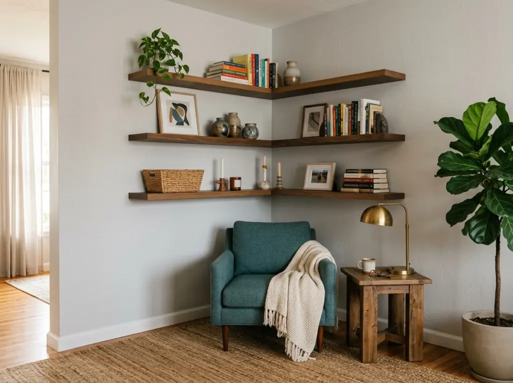 Corner-Wrapped Shelving