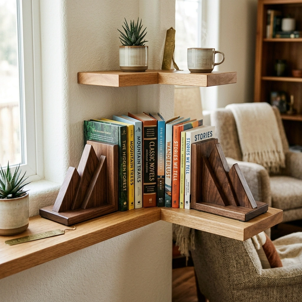 Decorative Wooden Bookends