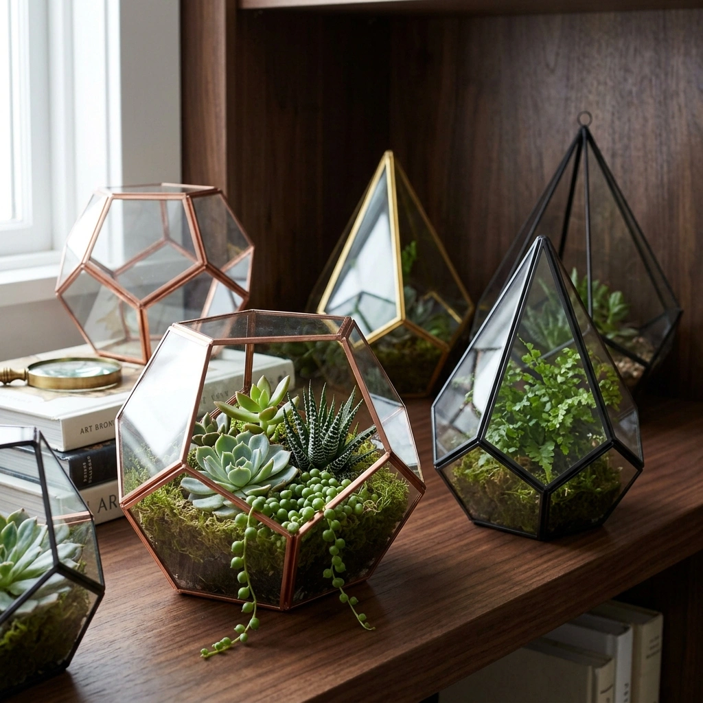 Geometric Glass Terrariums