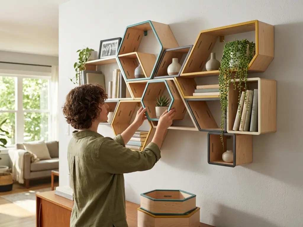 Modular "Puzzle" Shelving