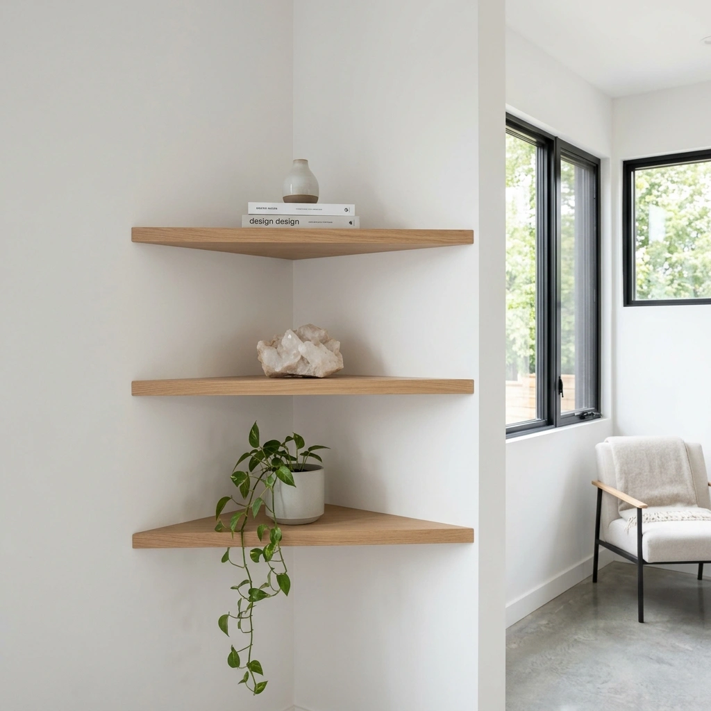 The Floating Triangle: Minimalist Scandinavian Wood Junctions