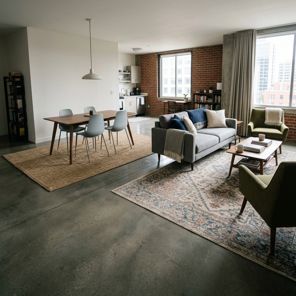 Utilize Rugs to Define Zones