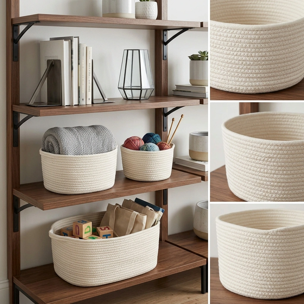 Woven Cotton Rope Baskets