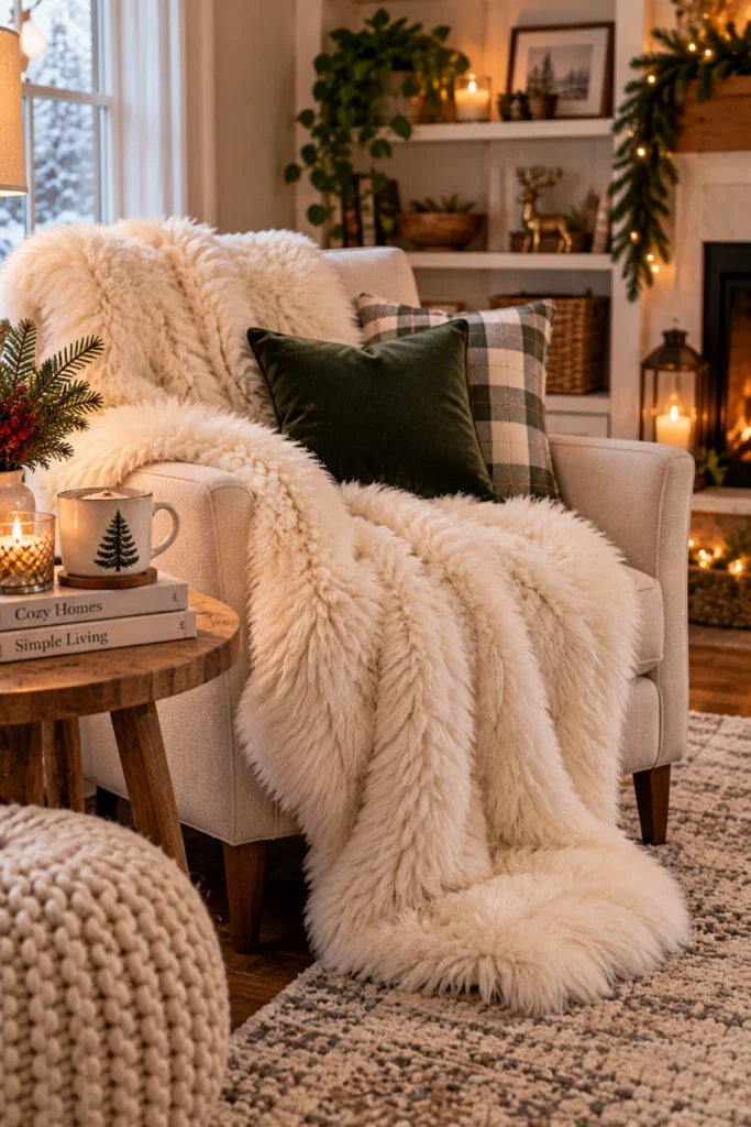 Soft Faux Sheepskin Throw