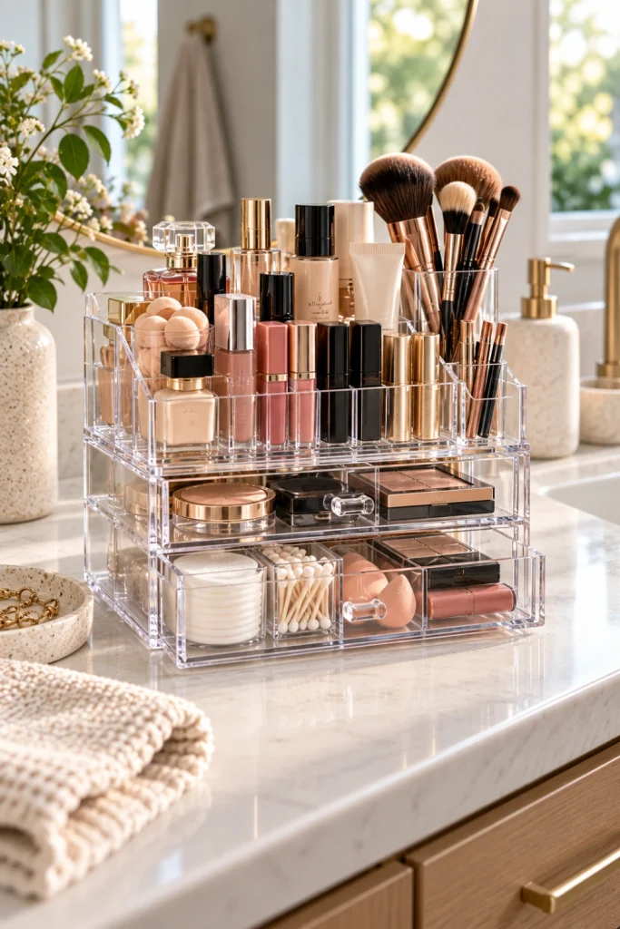 Clear Acrylic Makeup Organizer